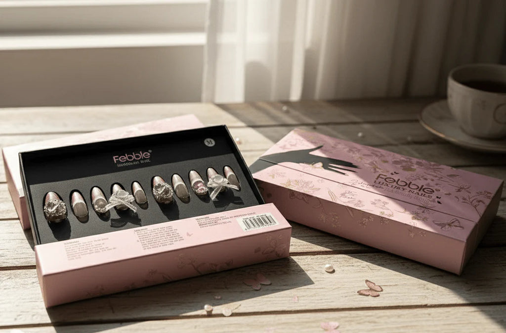 Febble - Pink Butterfly Dream Crystal Nails (Original)