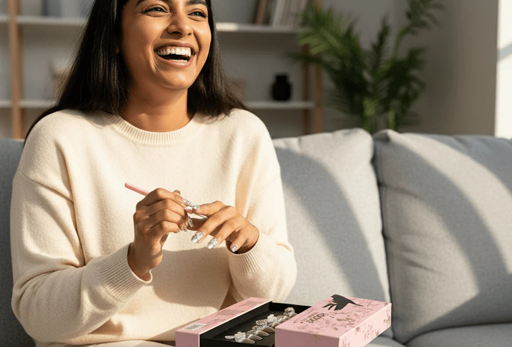 Febble - Pink Butterfly Dream Crystal Nails (Original)