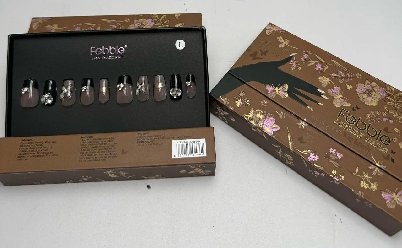 Febble - Wing Butterfly Noir Nails (Original)