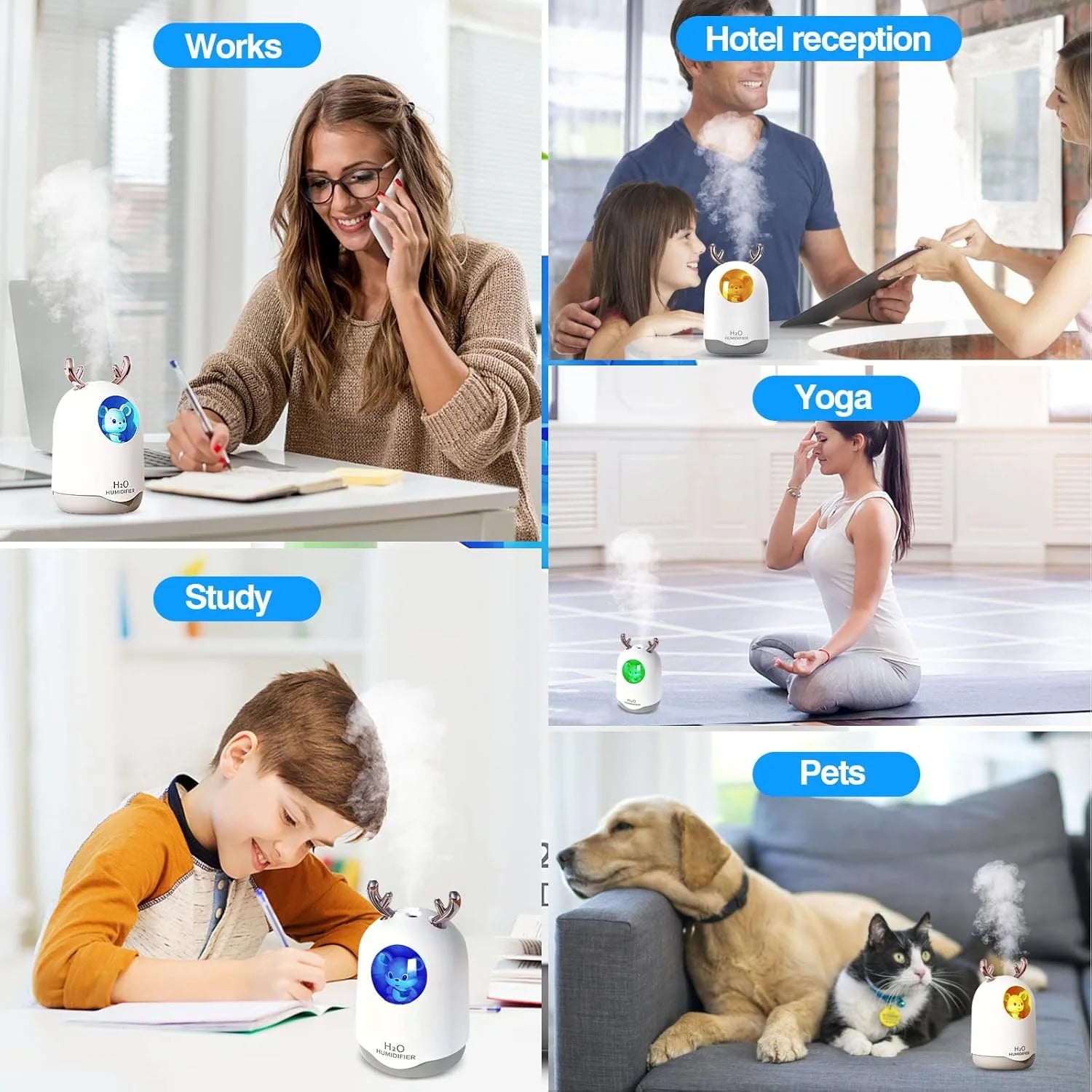 H2O Deer Antler LED Mini Humidifier