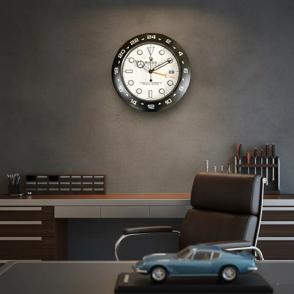 Rolex-Style Explorer Wall Clock