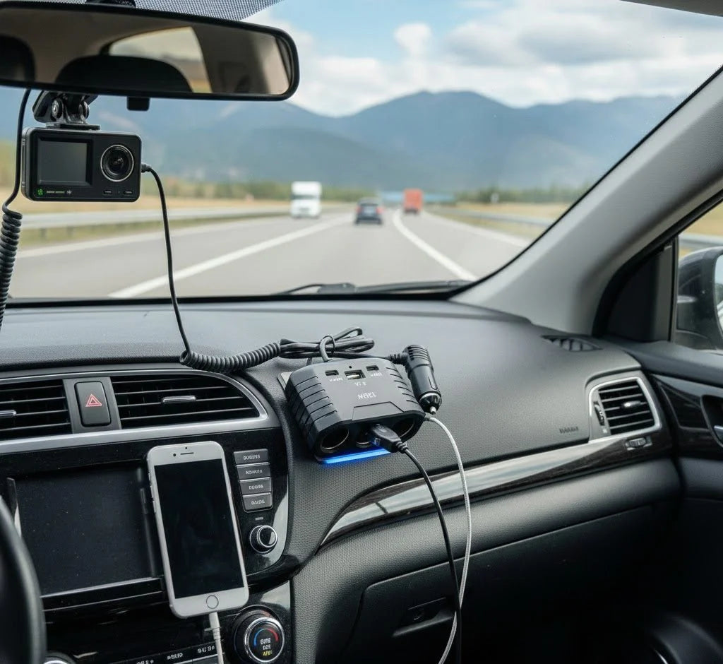 Type-C + USB Multi Socket Car Charger